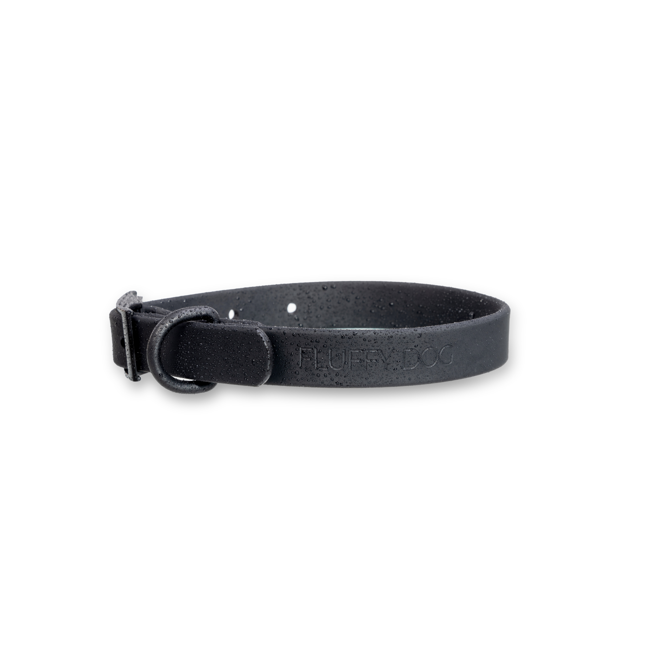 BioThane® All Black dog collar